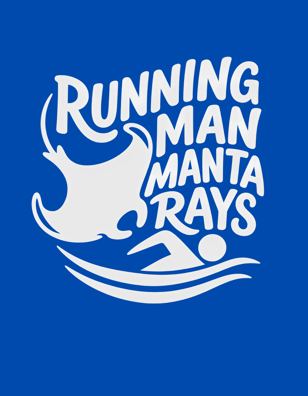 Running Man Manta Rays Vinyl Decal
