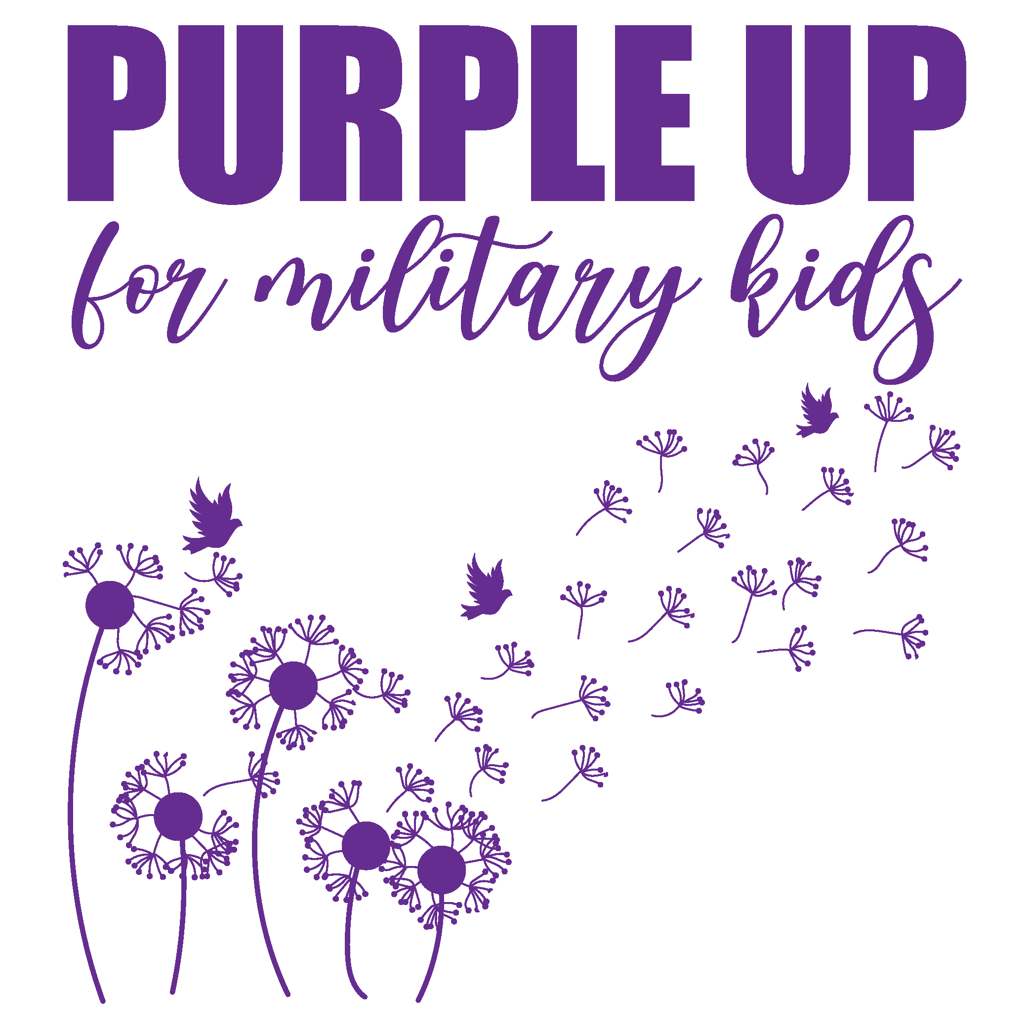 Month of the Military Child/Purple Up Shirts