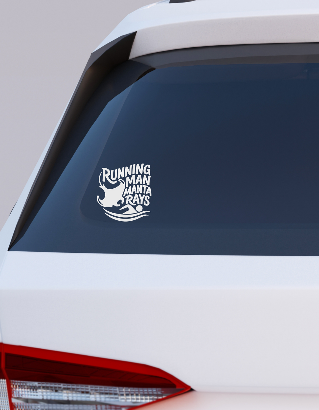 Running Man Manta Rays Vinyl Decal
