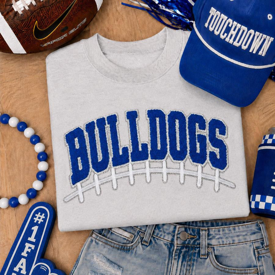 Bulldogs Football Sequin Sweaters